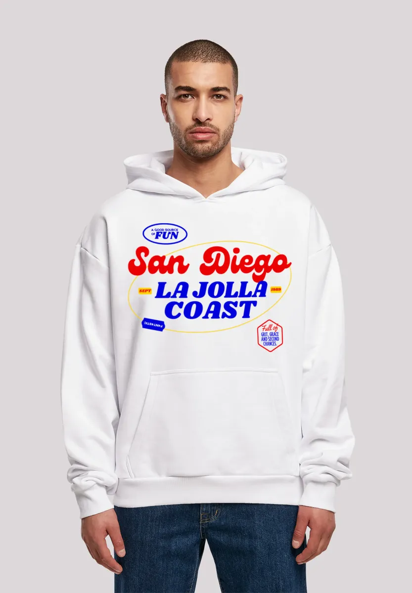 

Толстовка F4NT4STIC "San Diego OVERSIZE HOODIE", принт, белый
