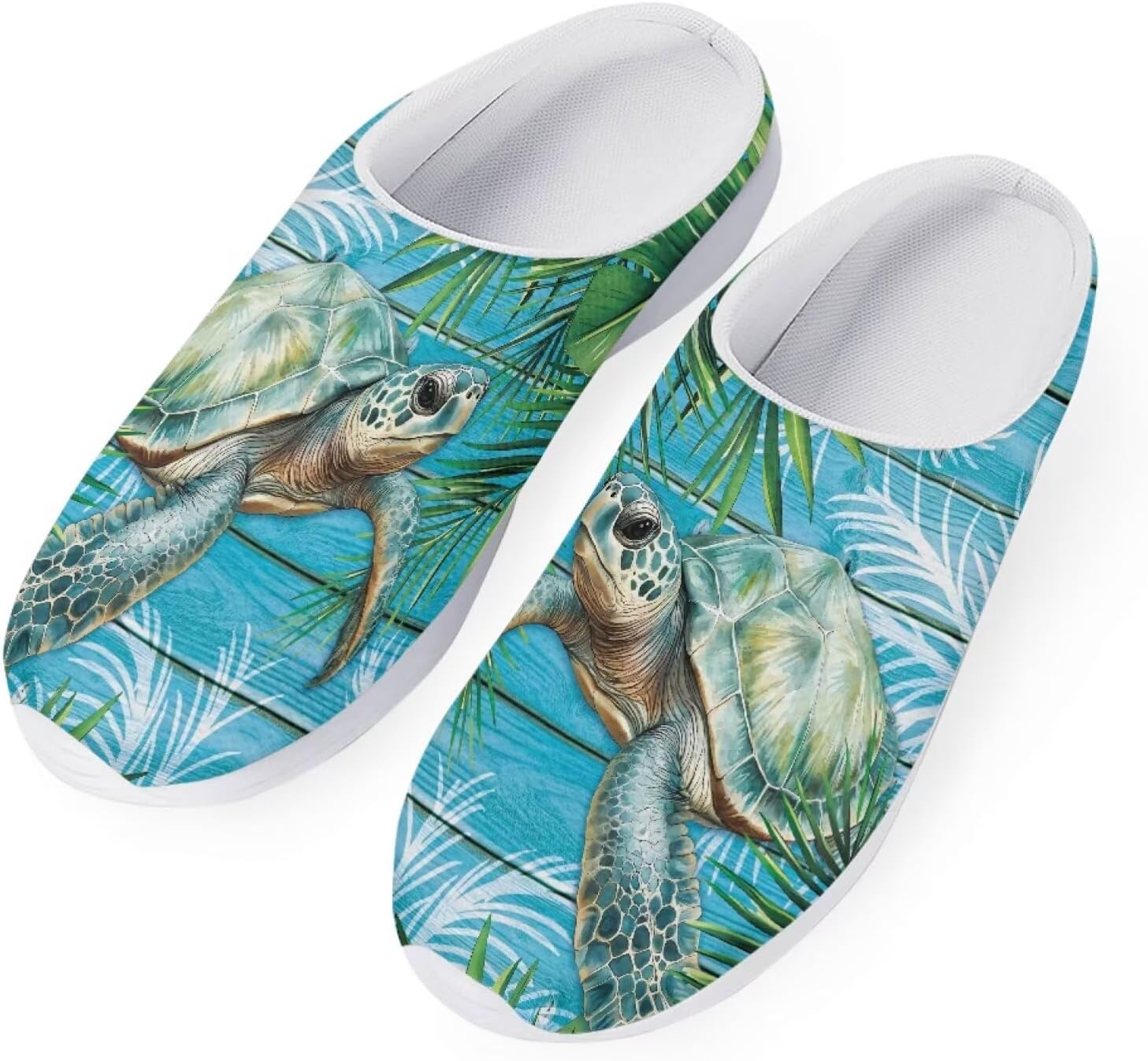 

Forchrinse Южно-западные сандалии с арочной поддержкой для мужчин и женщин Navajo Aztec, тапочки-мюли для сада, прогулочные кроссовки для носки в помещении и на улице, Sea Turtle
