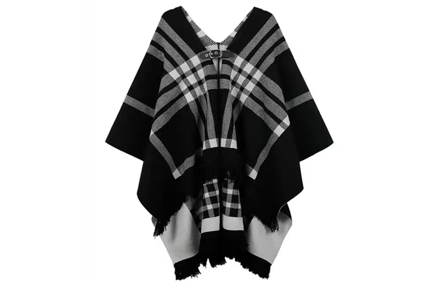 

ALIEN BANG Women Shawl, Двусторонняя черно-белая.