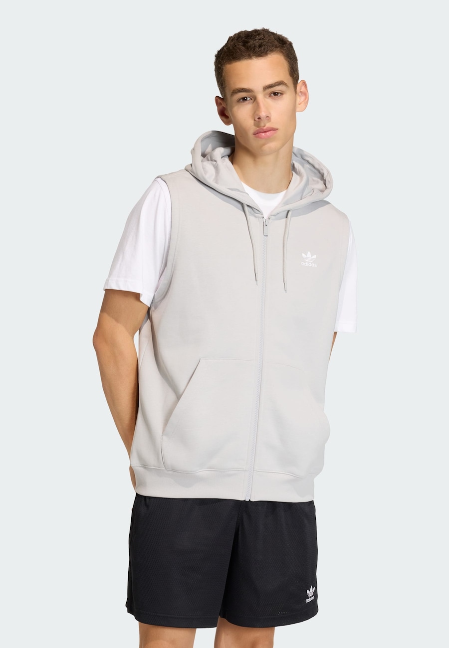 Жилет ADIDAS ORIGINALS Trefoil Essentials, светло-серый — фото 2
