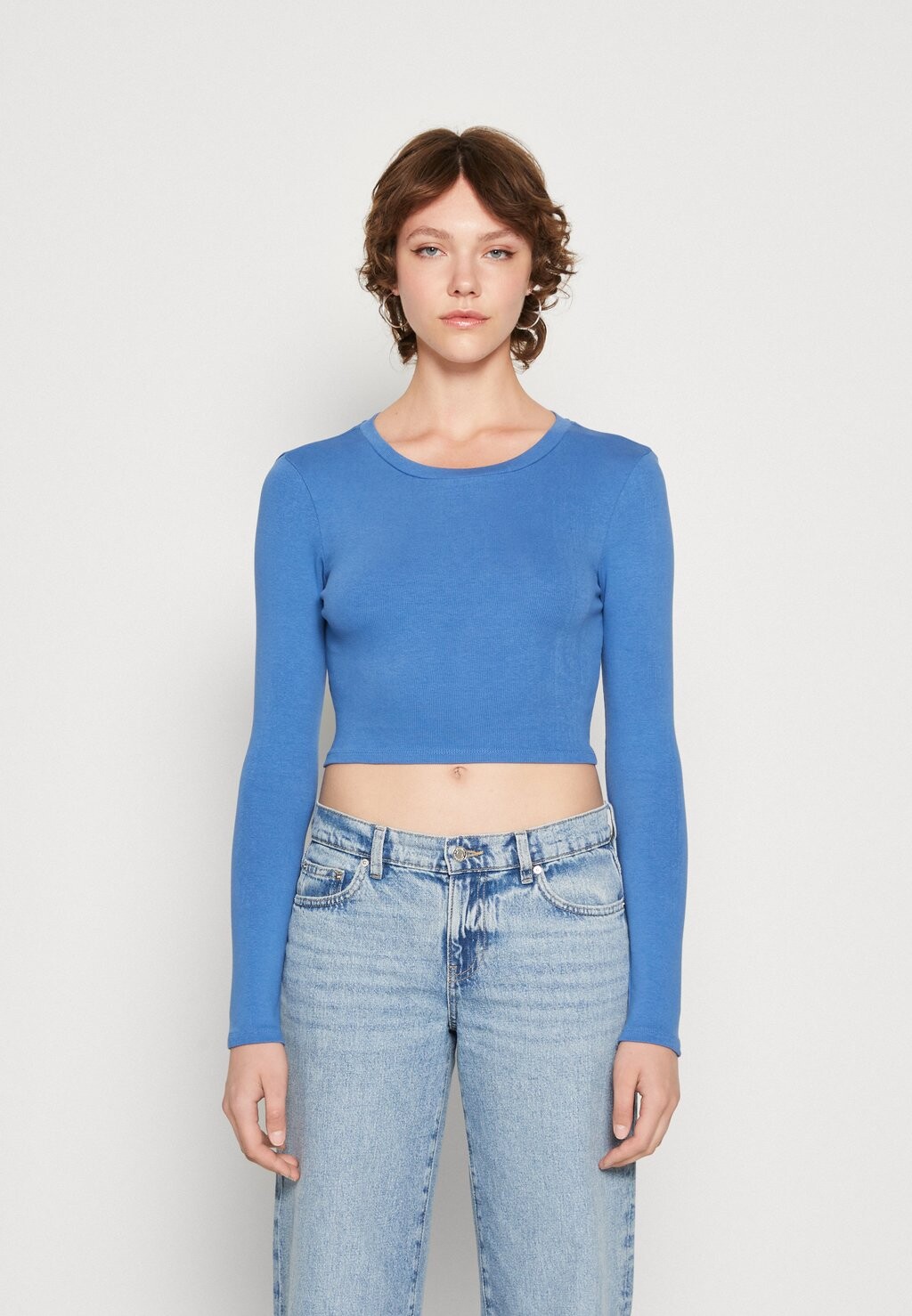 

Футболка с длинным рукавом Longsleeve Gina Tricot, цвет federal blue