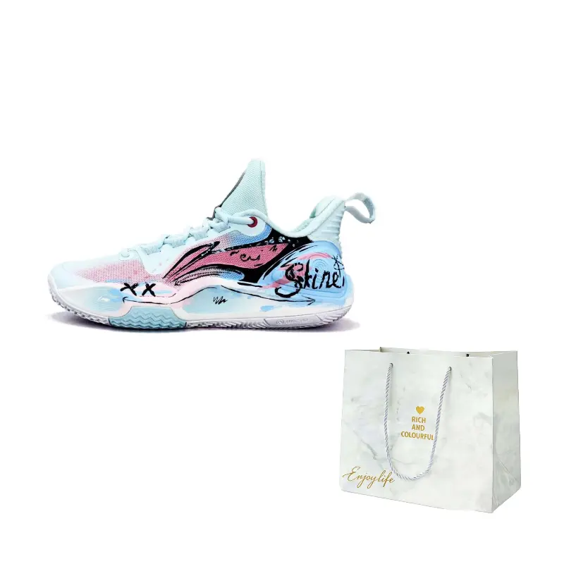 

Li-Ning Speed 9 Street Graffiti Fabric Cushioning Abrasion Resistant Slip Resistant низкие баскетбольные кроссовки Unisex