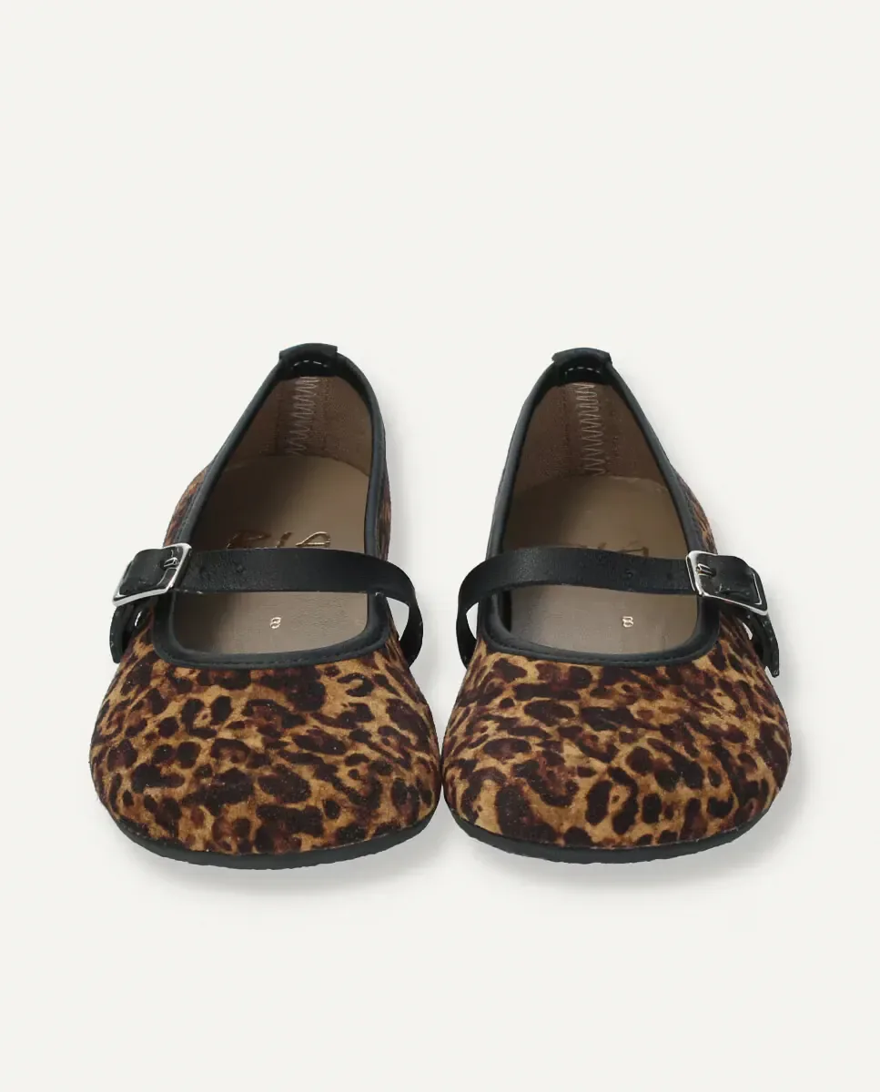 Ria Menorca Детские туфли Mercedita Barefoot с леопардовым принтом — фото 3