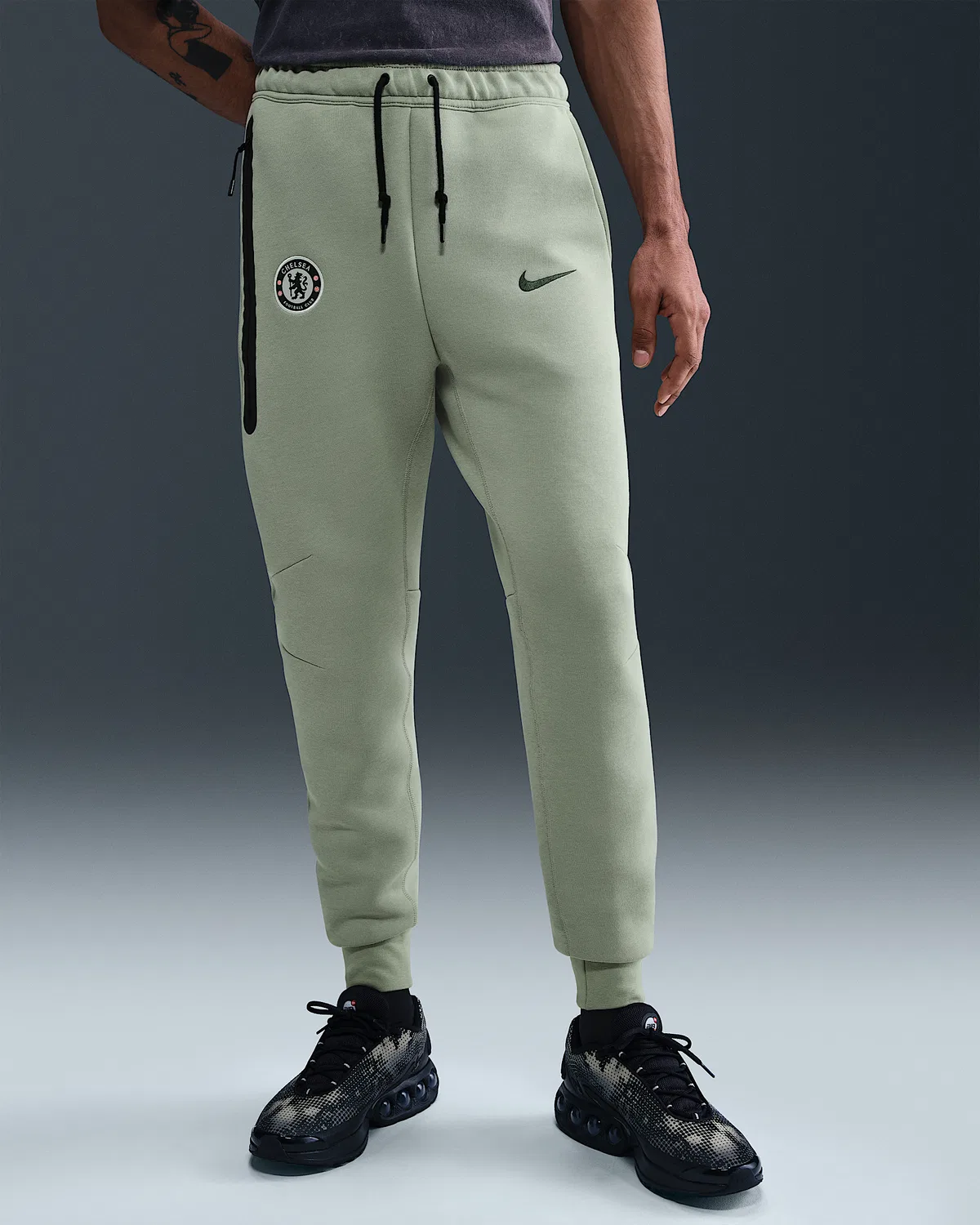 Мужские флисовые джоггеры Nike Soccer Chelsea FC Tech, Jade Horizon/Galactic Jade — фото 2