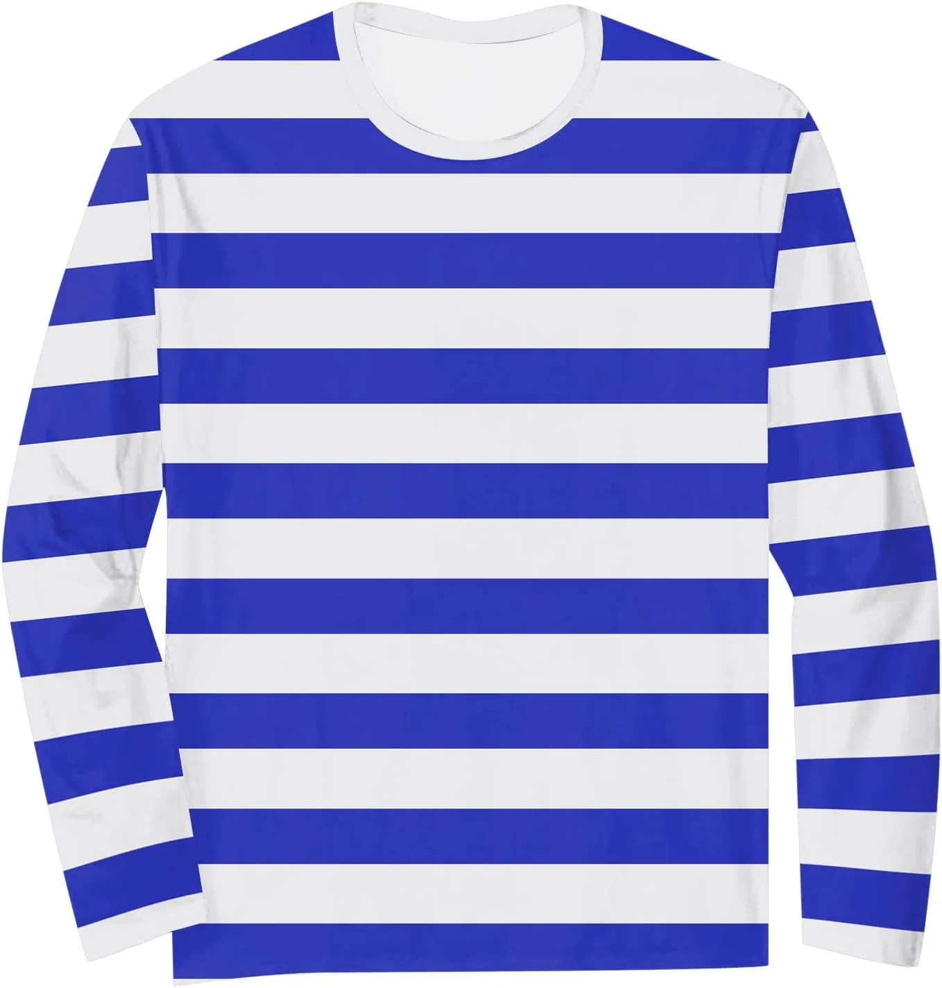 Футболка с длинным рукавом, полосатая, Basic Breton Basque Border Shirt, синий — фото 3
