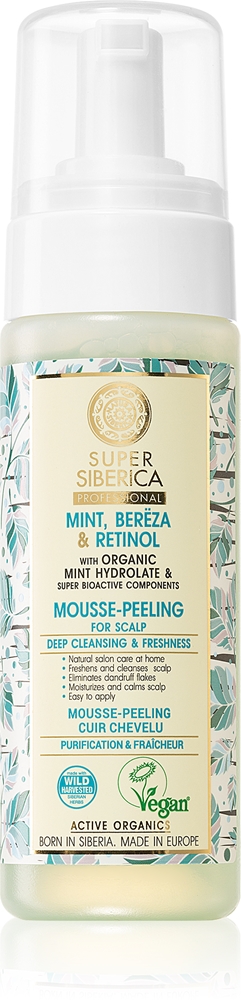 

Пенящийся скраб для кожи головы с мятой, березой и ретинолом Natura Siberica, 170 мл