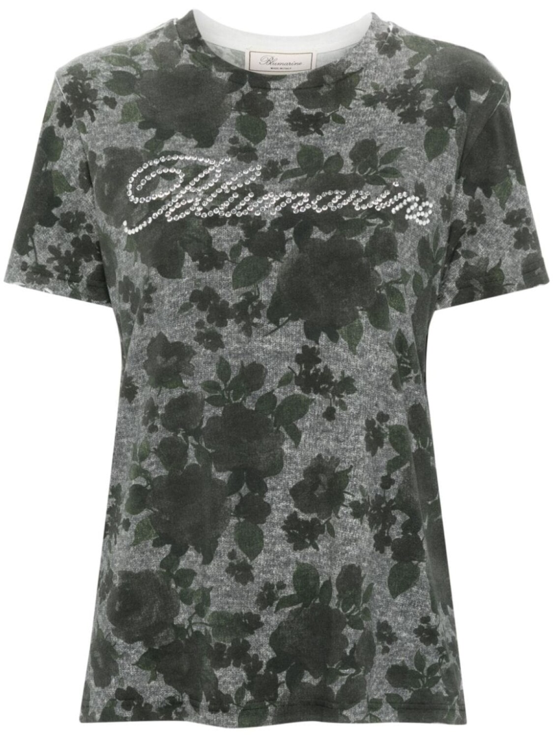 

Blumarine футболка из джерси с принтом роз, серый