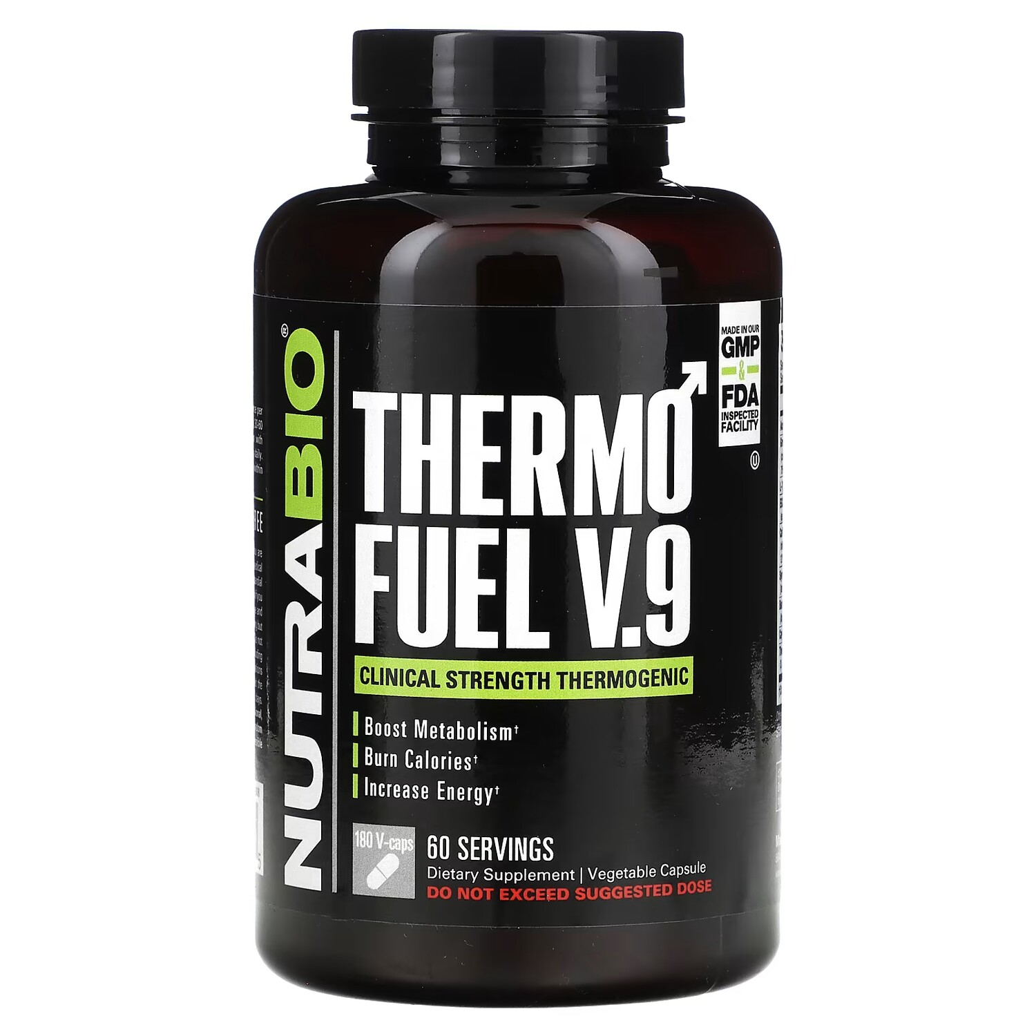 

Добавка NutraBio ThermoFuel V.9 для мужчин, 180 капсул