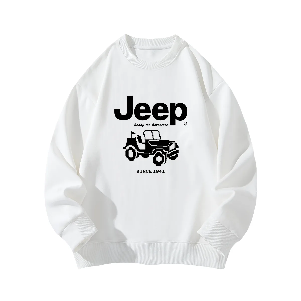 Толстовка с круглым вырезом для школьников Jeep, Coffee (Fleece-Lined) — фото 3