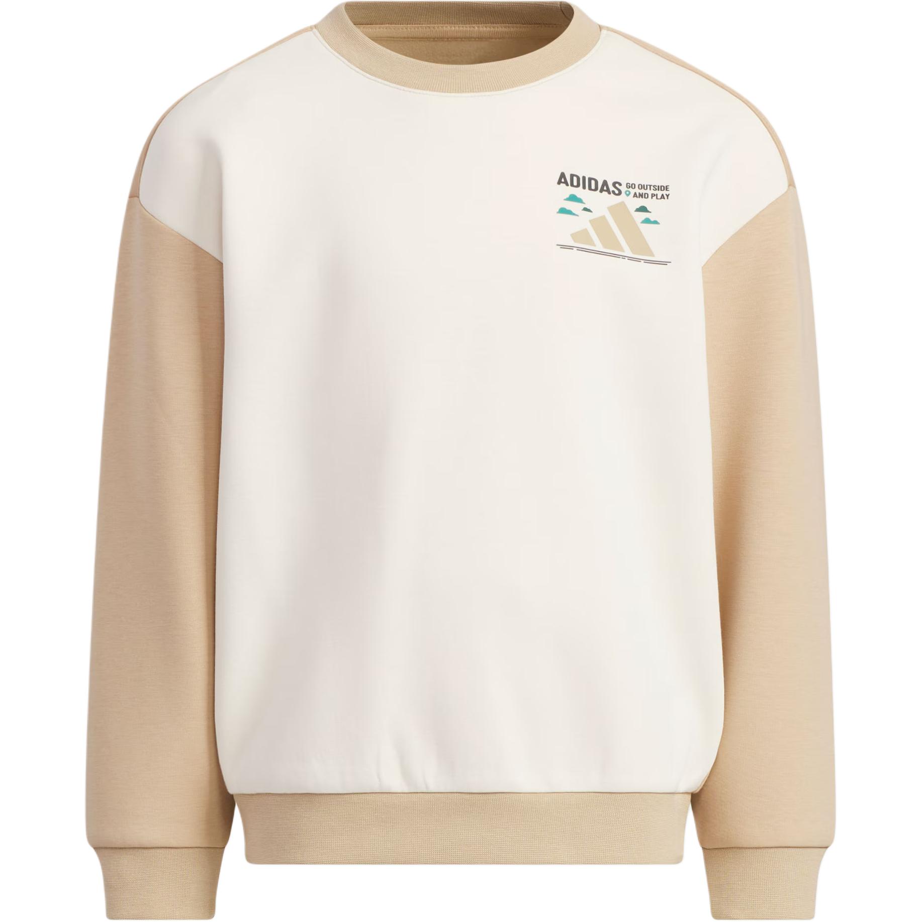 Свитшот спортивная одежда knitwear sweat crew детский Adidas, белый — фото 2