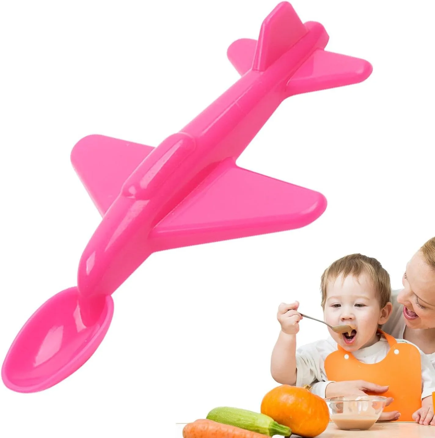 Ложка детская Funny Spoons, дизайн в форме самолета, экологичные материалы