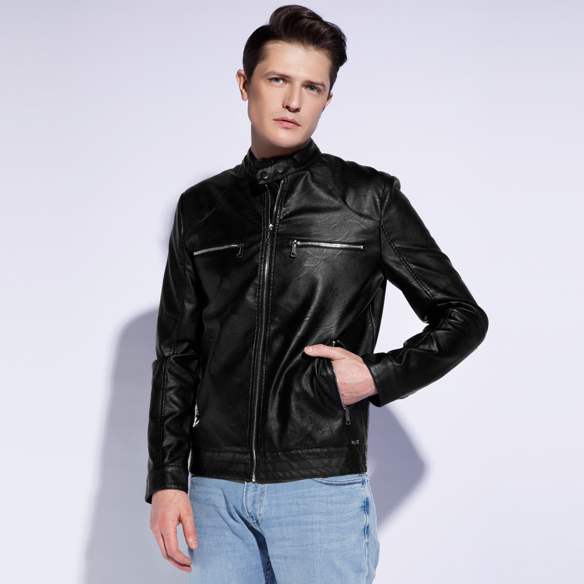 

Кожаная куртка Wittchen Stylish eco leather jacket, man, черный