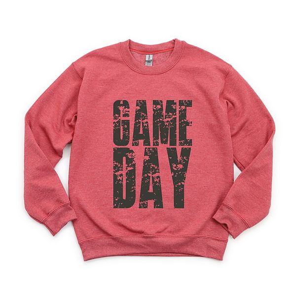 

Графический свитшот Game day block distressed Simply Sage Market, Heather Red