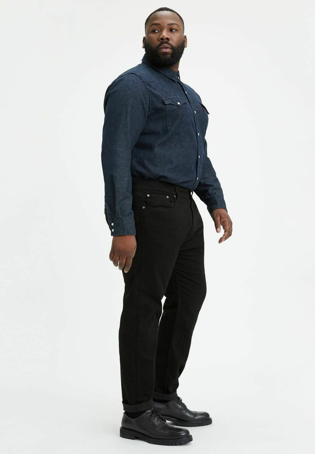 Зауженные джинсы 502 TAPER B&T - Straight leg jeans Levi's Plus, цвет Black Denim — фото 3