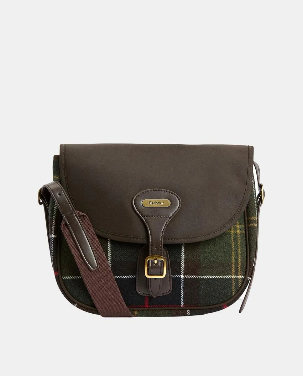 

Сумка через плечо в клетку Barbour, зеленый