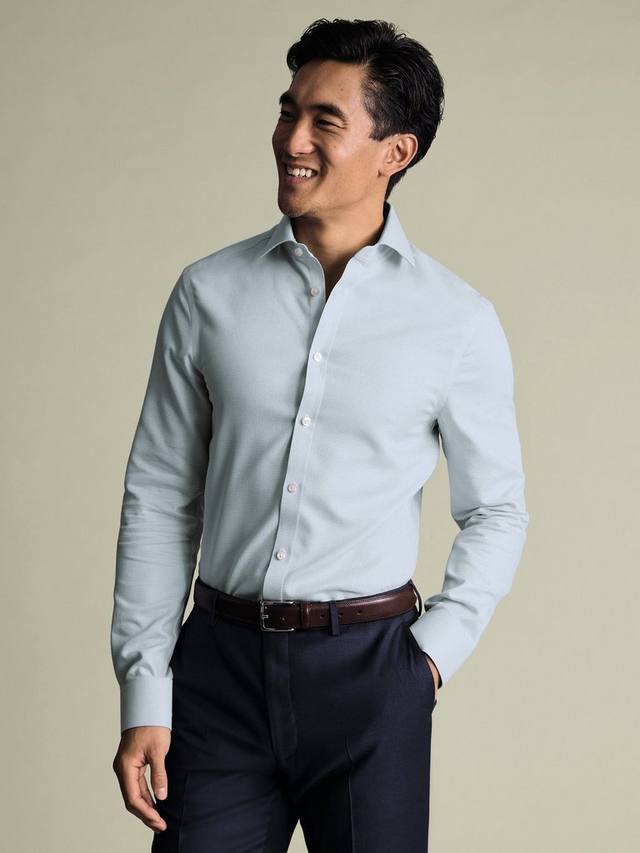 

Обычная хлопковая рубашка Charles Tyrwhitt, Aqua Green
