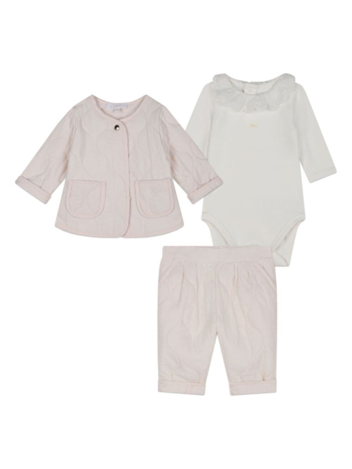 

Chloé Kids комплект из органического хлопка, белый