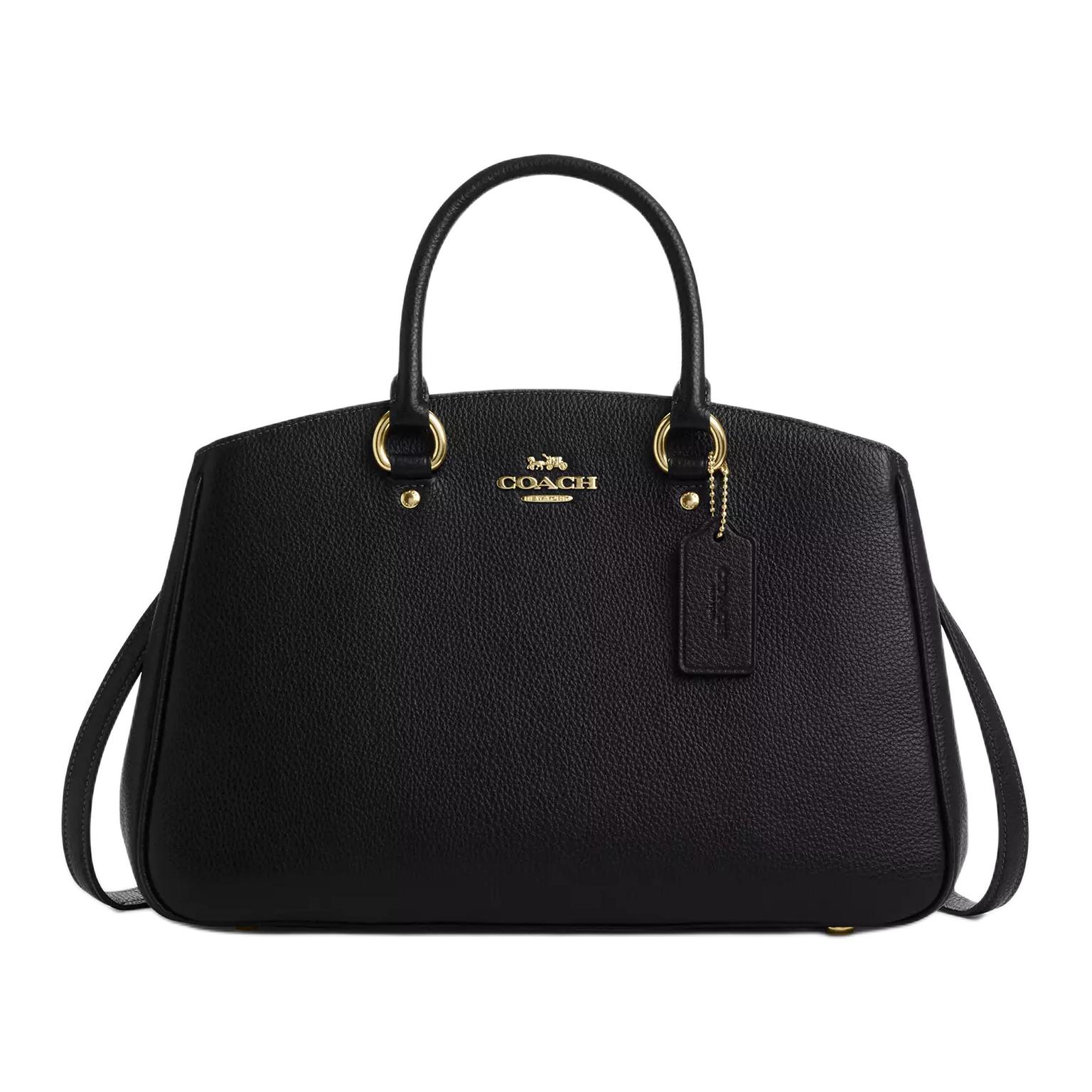 

COACH Личи Кожаная из Зерна Сумка Через Плечо Кроссбоди Клатч Большая Женская Черная