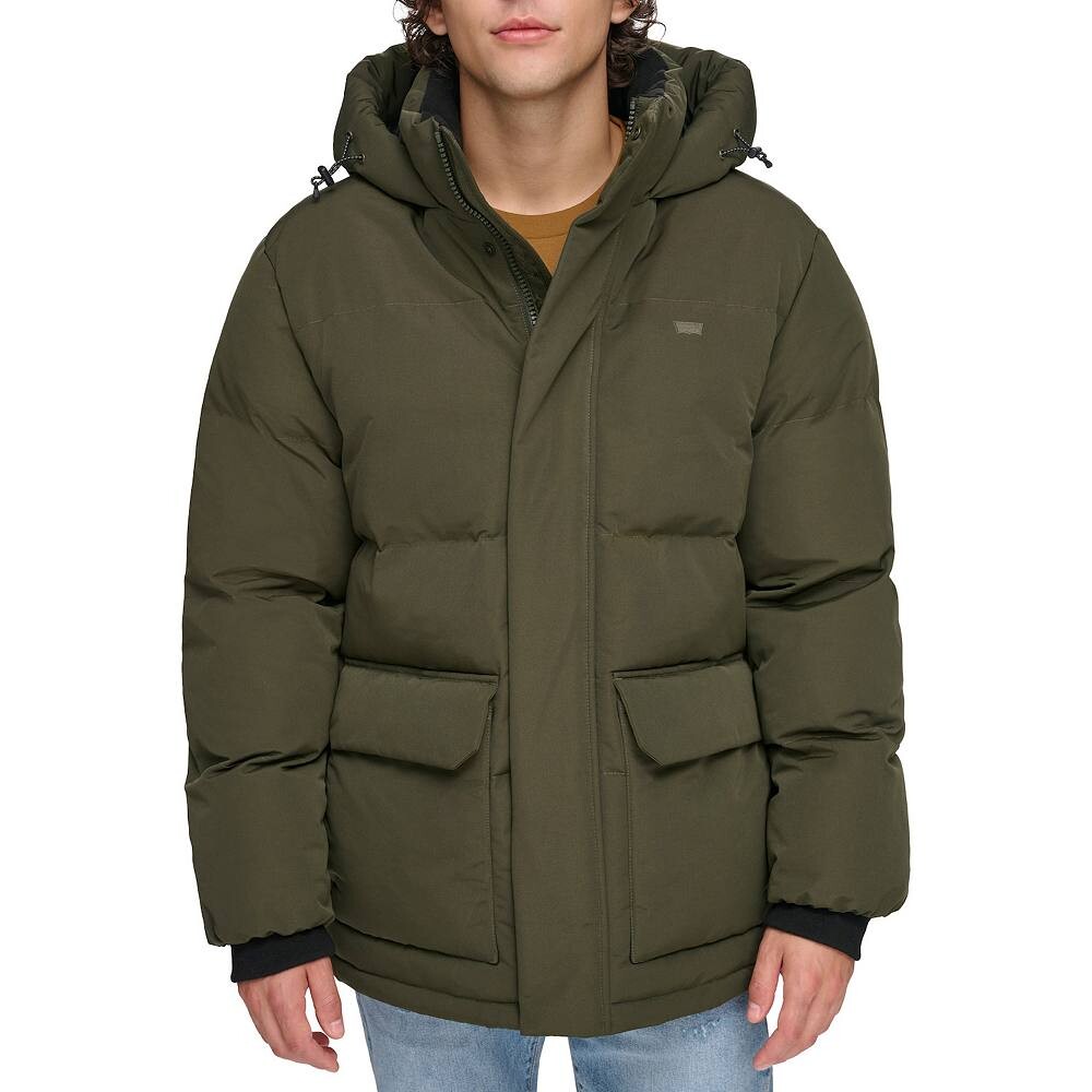 

Мужская парка-пуховик Levi's Heavyweight с капюшоном, цвет Olive