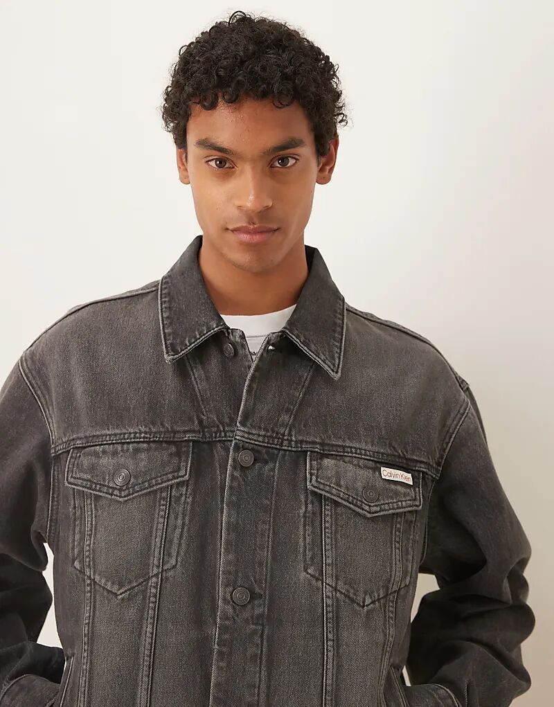 

Куртка-тракер Calvin Klein Jeans 90-х годов, модель 94, выбеленный черный цвет