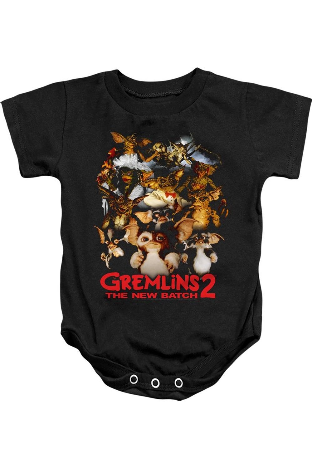 

Детский комбинезончик "Гремлины 2: Команда головорезов" Gildan, черный