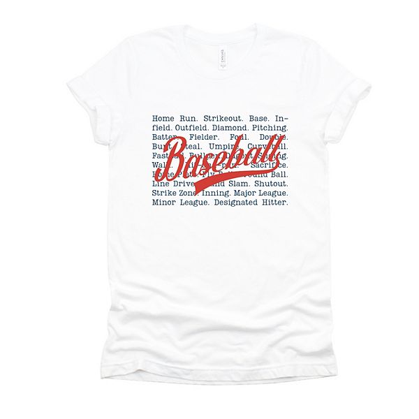 

Футболка с принтом Baseball words stacked Simply Sage Market, White