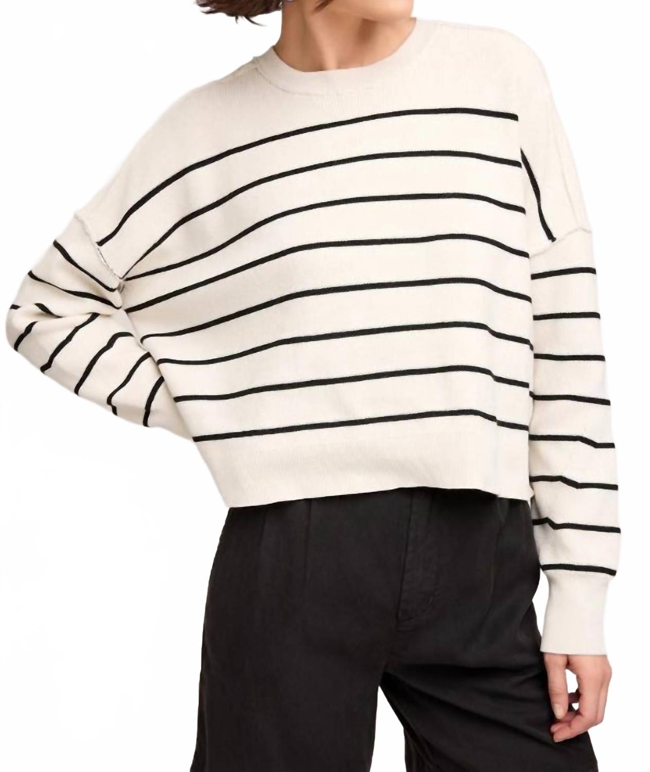 

Gentle Fawn Свитер-пуловер Echo в черно-белую полоску кремового цвета