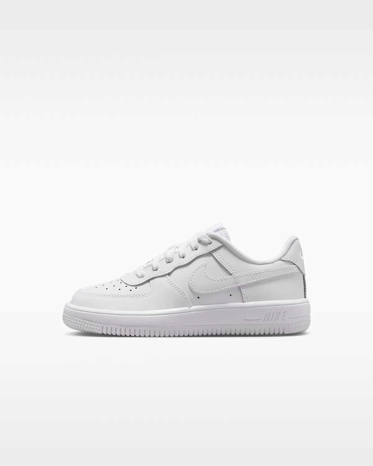 Кроссовки Nike Force 1 Low Patent Leather для малышей, White/White