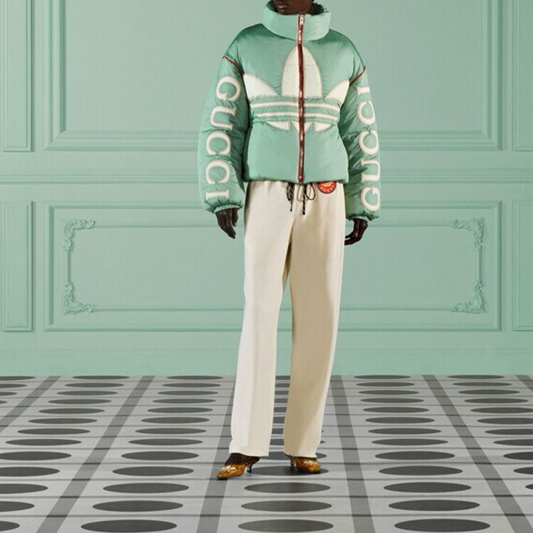 Женские повседневные брюки Gucci, универсальный стиль, светло-бежевый — фото 2