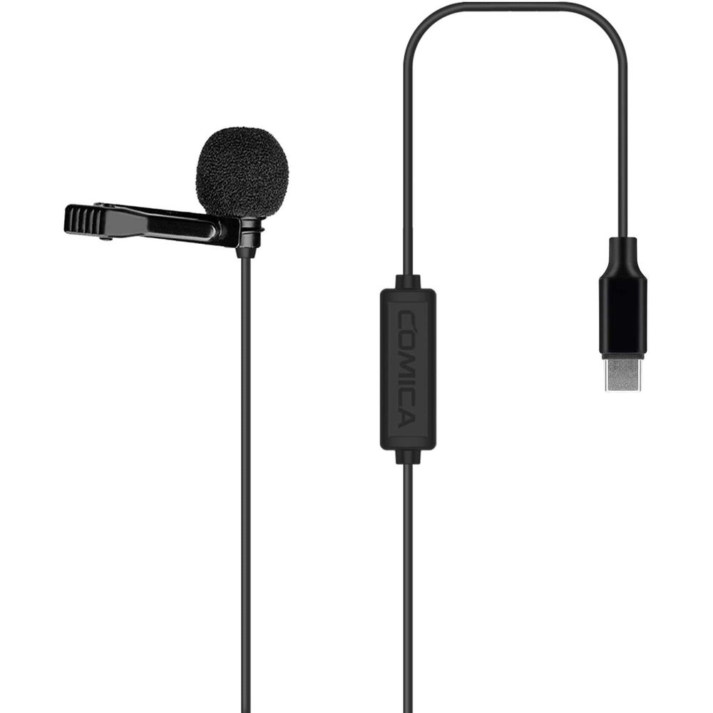 

Всенаправленный петличный микрофон Comica Audio CVM-V01SP(UC) USB Type-C для устройств Android (кабель 14,7 фута)