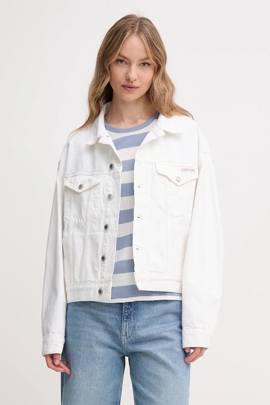

Хлопковая куртка Calvin Klein Jeans, белый