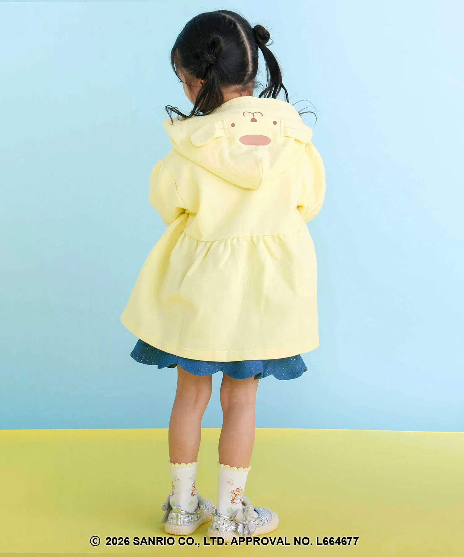 【Cinnamoroll/Pompompurin x SLAPSLIP】Худи с дизайном в виде ушей (90-130 см) — фото 4