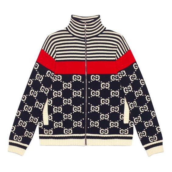 

Куртка GUCCI Stripes Monogram Street Style Logo Jackets 'Black Ivory', черный