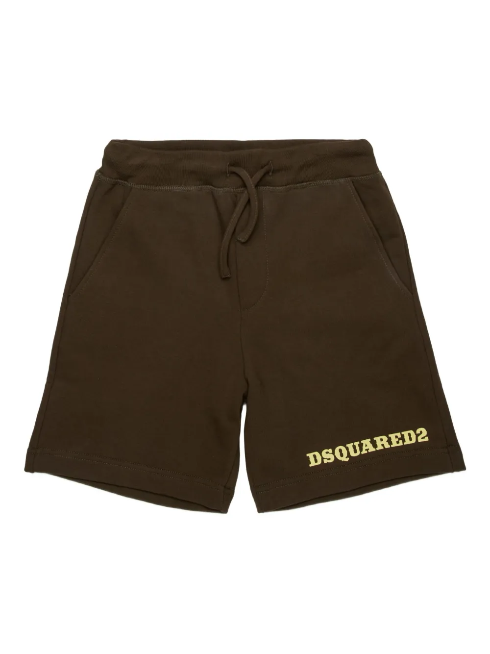 Шорты с кулиской и логотипом DSQUARED2 KIDS, коричневый