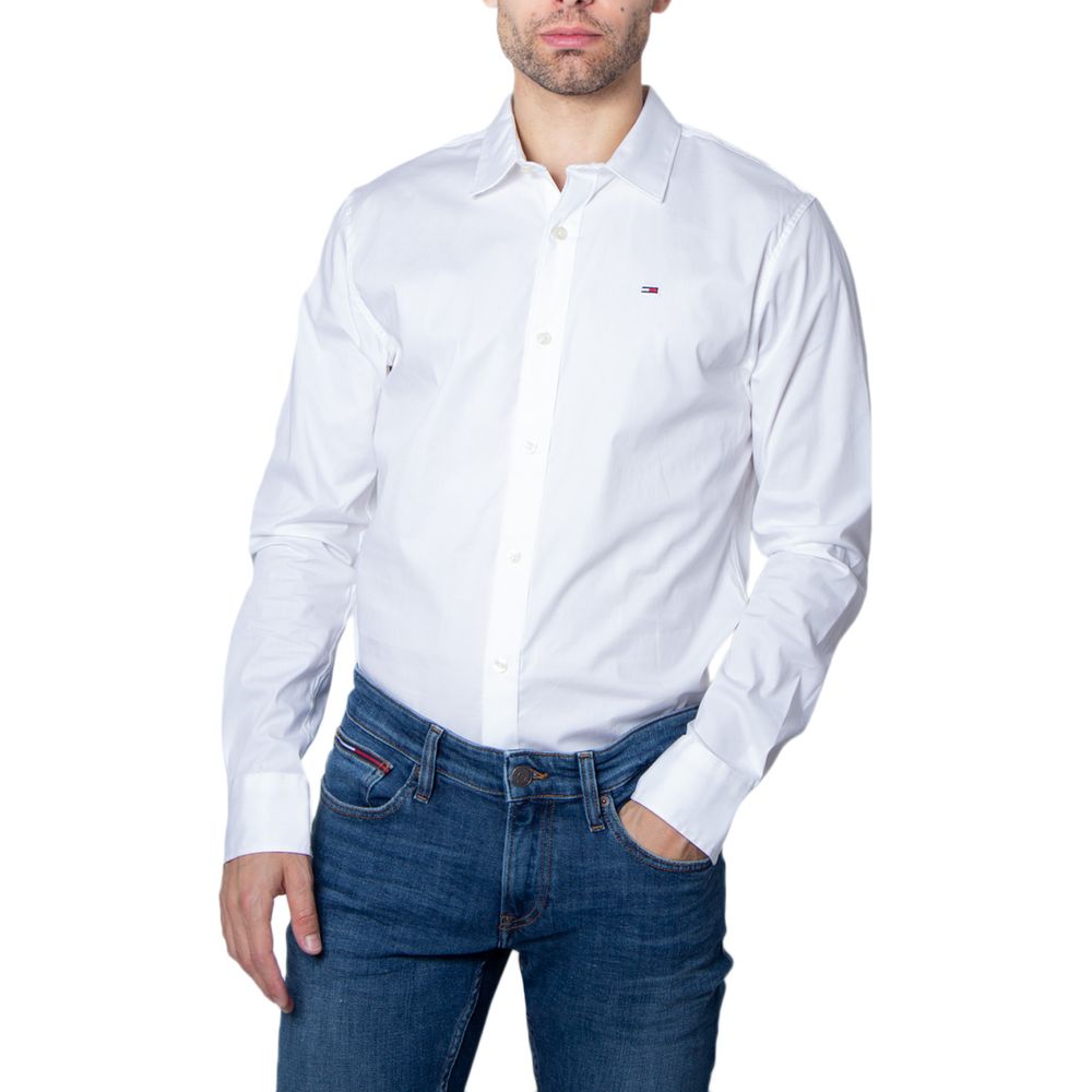 

Белая хлопковая рубашка Tommy Jeans