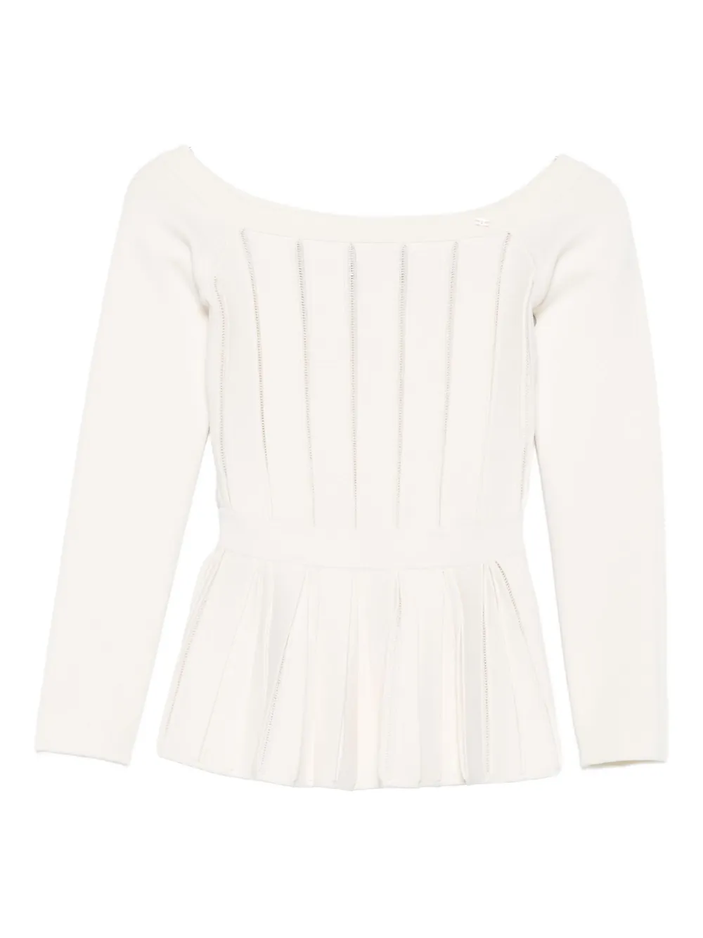 

Топ со складками и панелями Elisabetta Franchi, белый