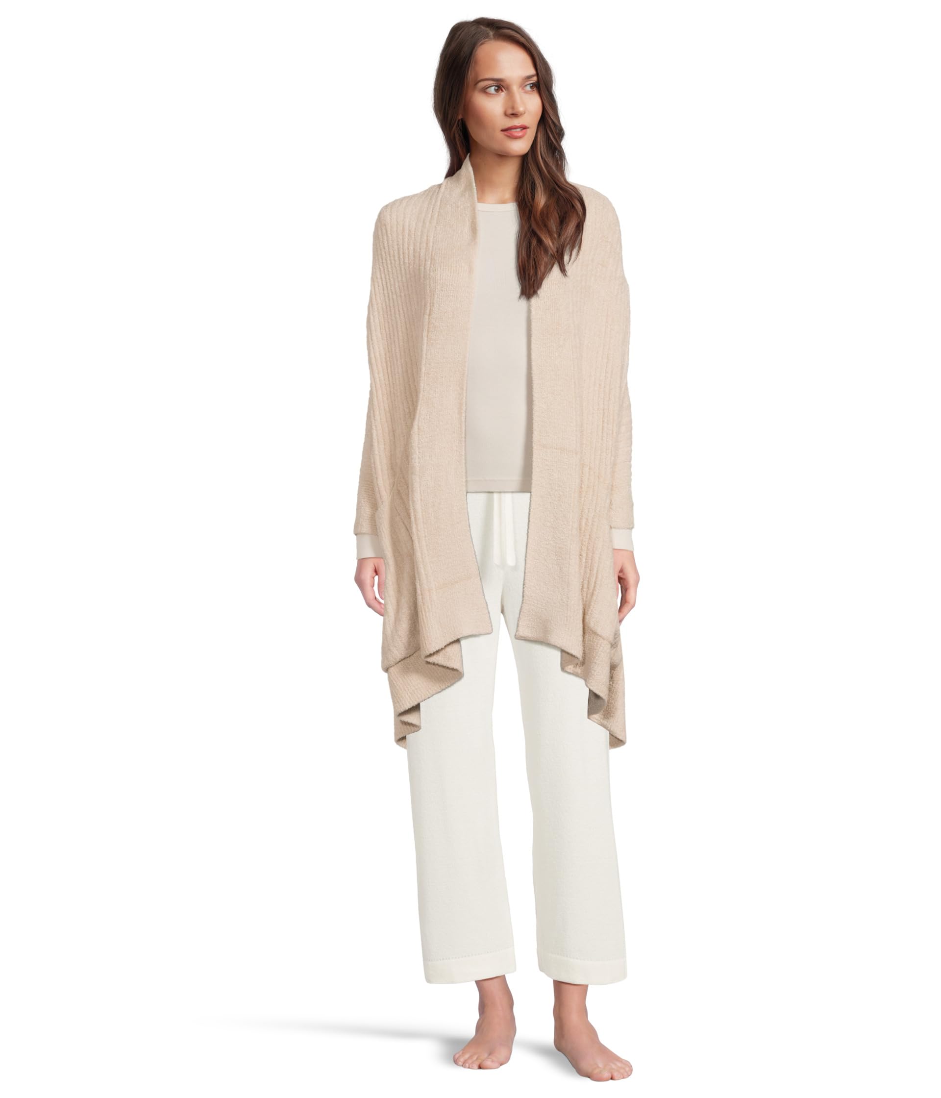 

Шарф Barefoot Dreams CozyChic Lite Heathered Travel Shawl, цвет Stone