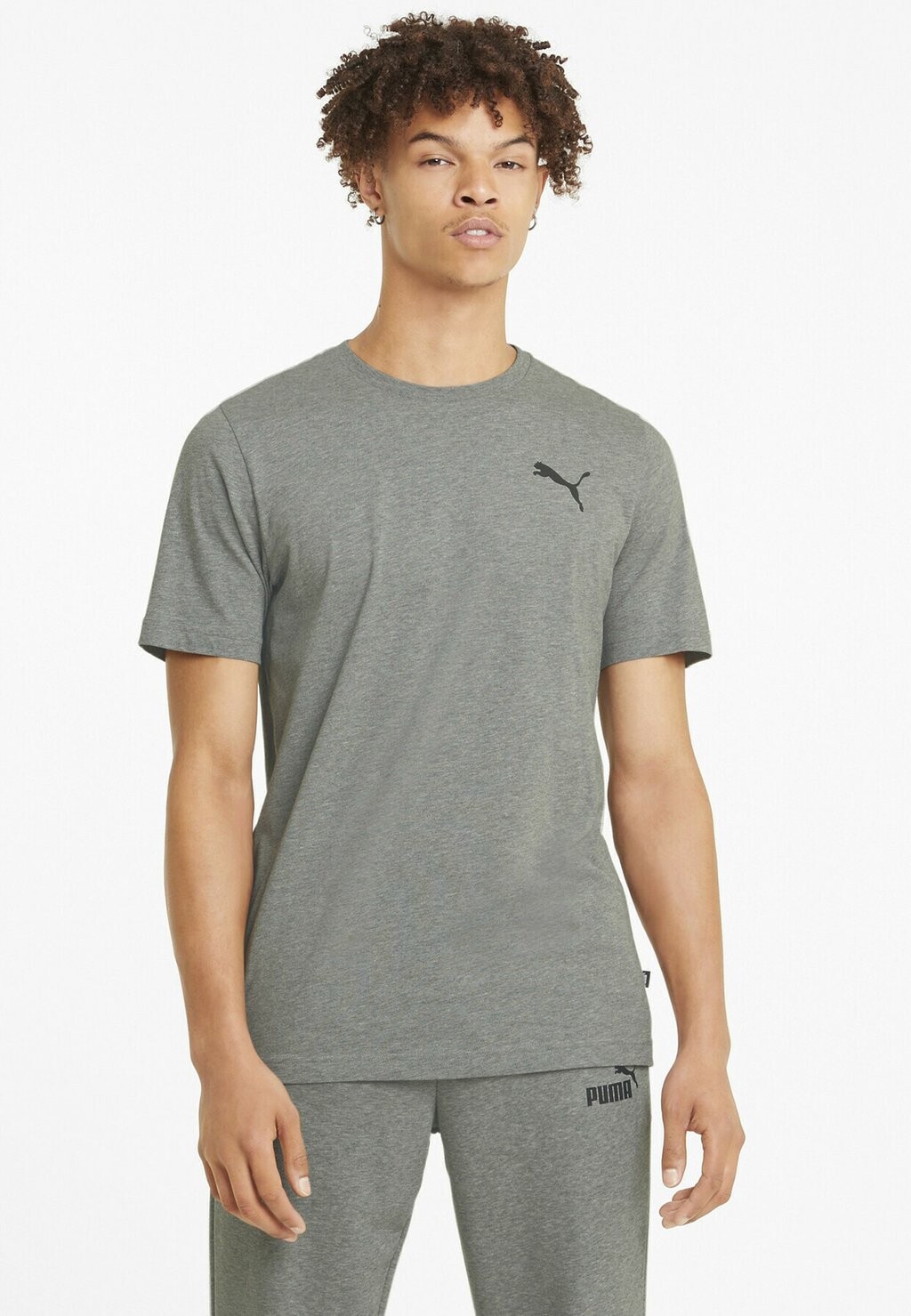 

Базовая футболка ESS SMALL LOGO TEE Puma, средний серый вереск-кошка