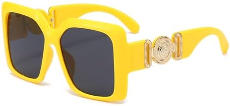 

Популярные квадратные солнцезащитные очки для женщин, ретро-очки для мужчин, модные солнцезащитные очки для путешествий, женские солнцезащитные очки UV400 MTZJH, Yellow