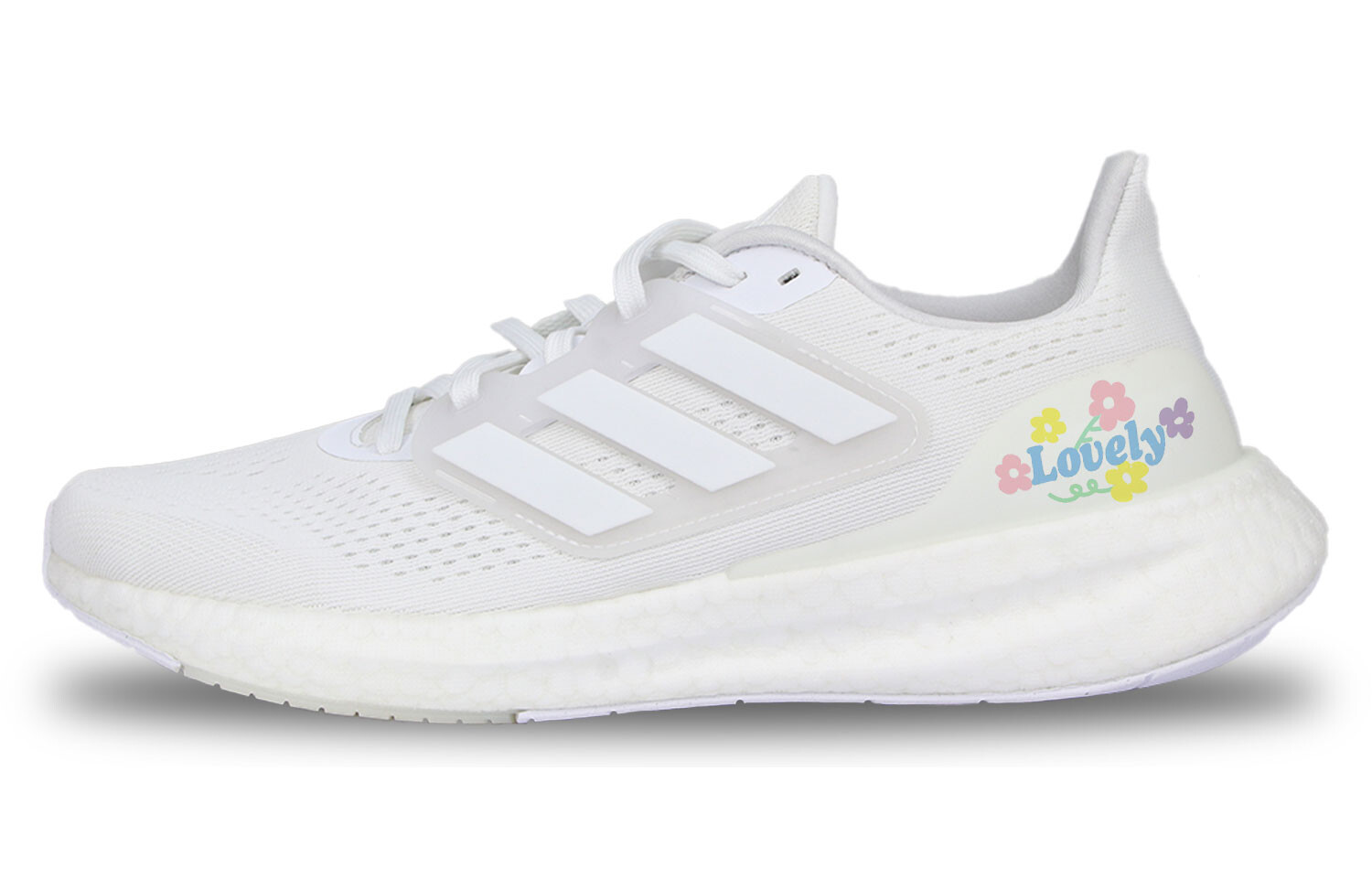

Кроссовки Pureboost 23 унисекс с низким верхом белые Adidas