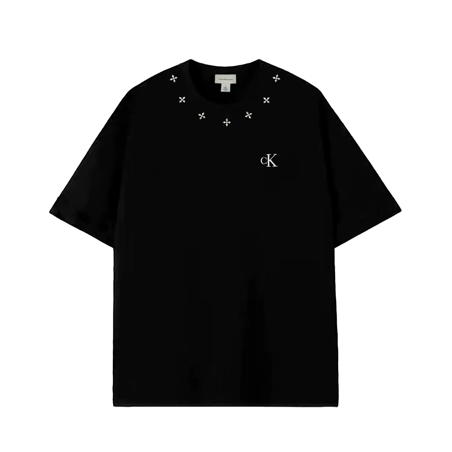 Футболка Calvin Klein с круглым вырезом, свободный крой, черная