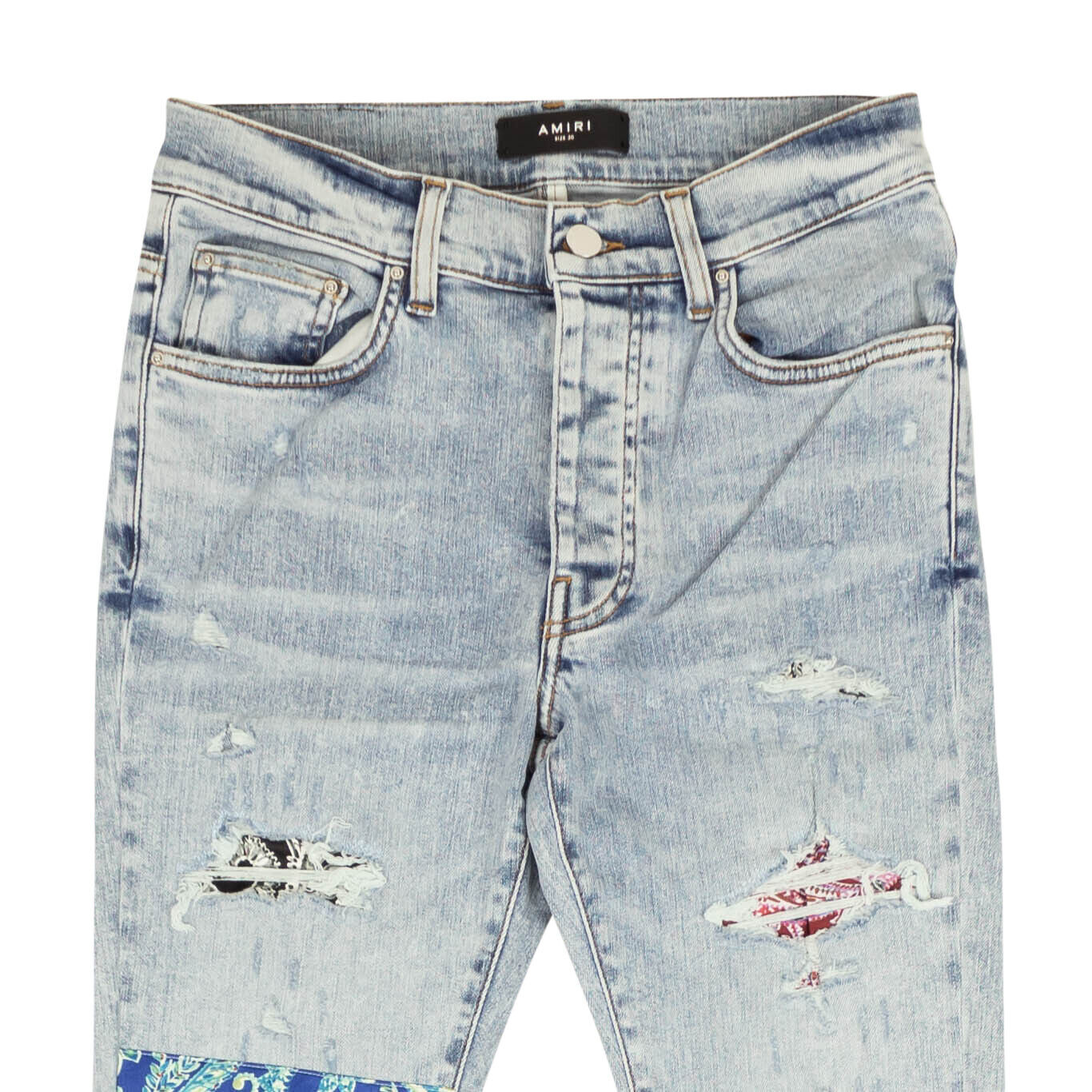 

Синие джинсы скинни Pajama Art Patch Amiri, синий