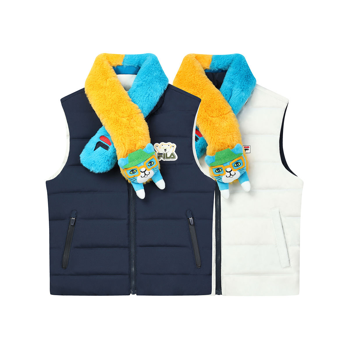 

Пуховик Pepe Shimada классический повседневный для детей 3-7 лет FILA KIDS, синий