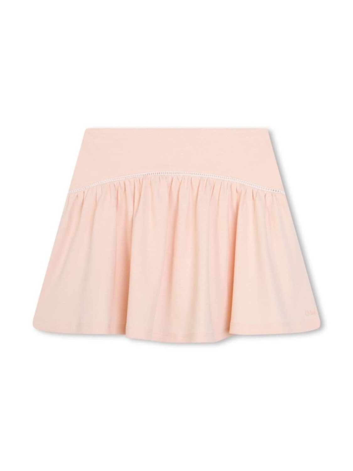 

Chloé Kids юбка с декоративной строчкой, розовый