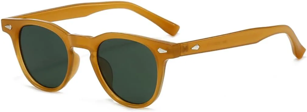 

Солнцезащитные очки с защитой UV400 | Круглая оправа с зелеными заклепками | Для женщин и мужчин, для занятий спортом на открытом воздухе и вождения DSVIGF, 10