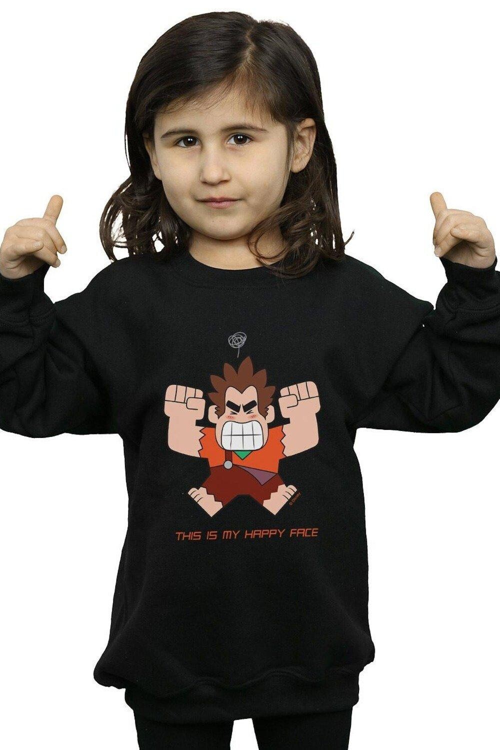 

Толстовка Wreck It Ralph Happy Face Disney, черный