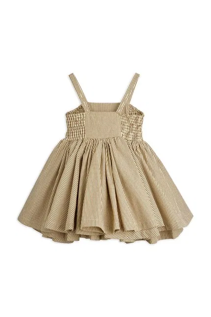 Платье мини в полоску Poplin Mini Rodini, бежевый — фото 3