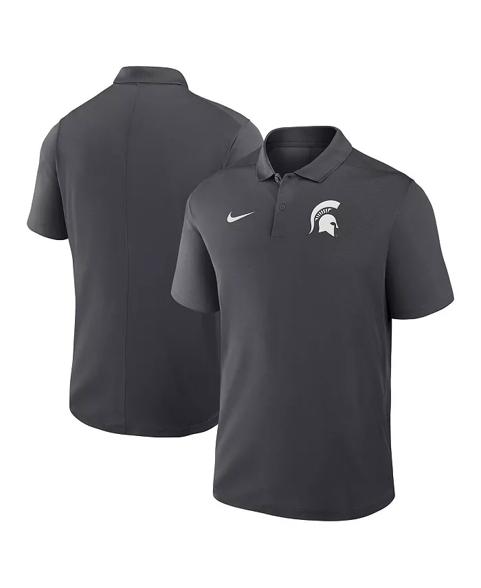 

Мужская антрацитовая поло Michigan State Spartans Primetime Victory Primary Logo Performance Nike
