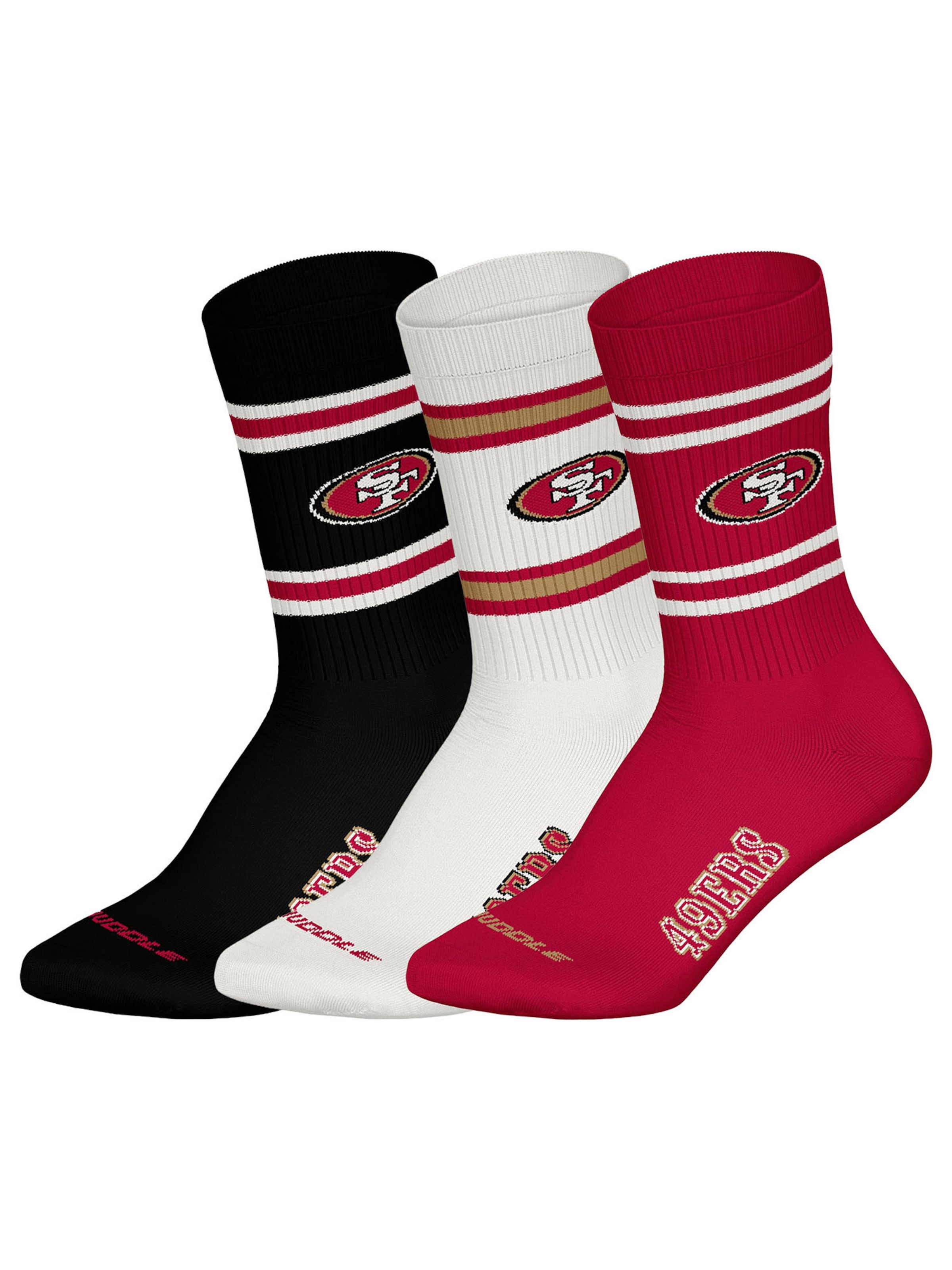 

Huddle Носки 'NFL San Francisco 49ers Crew' в цвете Red, Black, White