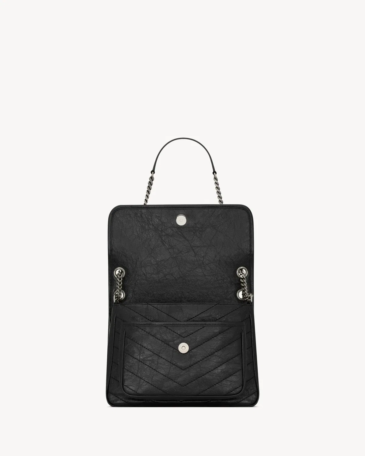 NIKI medium из винтажной кожи SAINT LAURENT, черный — фото 4